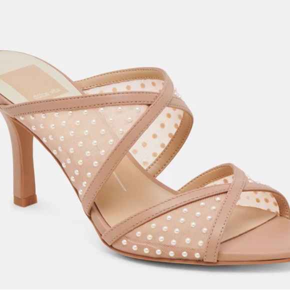 Dolce Vita Mandel Pearl Heels size 6.5 NEW never worn includes box - Picture 2 of 3